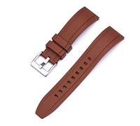 HASGTFM Strap de reloj de goma fluoro 20 mm 22 mm 24 mm reloj de reloj de reloj de reloj negro verde azul naranja pulsera con barra de primavera de liberación rápida(Brown,20mm)