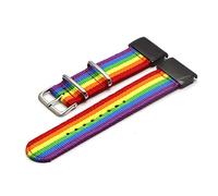 HASGTFM Strap Nylon 26 22 2 0 mm Fit Watch Band Fit for Garmin-Fenix 5x 5 5s Más/apto for Fenix 3/3 HR/935 945 Pulsera inteligente(Rainbow color,20mm 5S)