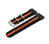 HASGTFM Strap Nylon 26 22 2 0 mm Fit Watch Band Fit for Garmin-Fenix 5x 5 5s Más/apto for Fenix 3/3 HR/935 945 Pulsera inteligente(Black red yellow,20mm 5S)