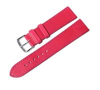 HASGTFM Tejido liso PU Banda de reloj de correa de cuero 1 2 mm, 14 mm, 16 mm, 18 mm, 20 mm Mira las correas de reloj de los colores de los dulces for los relojes(Rose,22mm)