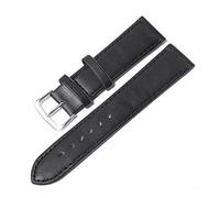 HASGTFM Tejido liso PU Banda de reloj de correa de cuero 1 2 mm, 14 mm, 16 mm, 18 mm, 20 mm Mira las correas de reloj de los colores de los dulces for los relojes(Schwarz,18mm)