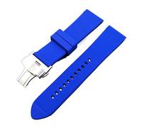 HASGTFM Universal Silicone Watchban Butterfly Bankle Buckle Store Strap Binst Binst Binst Binst Bindo de muñeca 18 mm 20 mm 22 mm for hombres Mujeres(Blue,18mm)