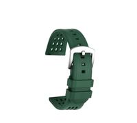 HASGTFM Ventilar Estructura porosa de primera calidad Correa de reloj de caucho de flúor de liberación rápida 20 mm 22 mm Apto for Tissot Apto for Citizen Apto for reloj Seiko(Green silver,22mm)