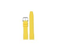 HASGTFM Watchdives Correa de caucho Natural 20mm 22mm correa de reloj de goma Universal de extremo plano de liberación rápida compatible con SKX007/SKX009/Turtel(Gelb,22mm)