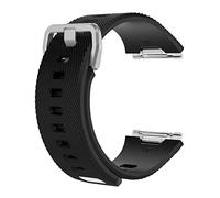 HASGTFM Weambands Agua ondulada Silver Hebilla Reloj de reloj Ajuste for Fitbit Fitbit Silicona Iítica Caucho Reloj Impermeable Correa(2,Large Size)