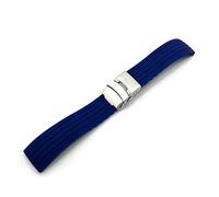 HASGTFM Wheamband de silicona 18 mm 20 mm 22 mm 24 mm Patrón de neumático a prueba de agua Correa de reemplazo for hombres reloj deportivo(Bule,20mm)