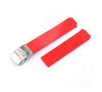 HASGTFM Wheamband de silicona 20 mm 21mm deportes toque T013 t047 Correa de goma T-Sport Wamkband impermeable T013420A T047420A T33 Apto for Tissot(Red silver1 20mm)