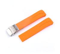 HASGTFM Wheamband de silicona 20 mm 21mm deportes toque T013 t047 Correa de goma T-Sport Wamkband impermeable T013420A T047420A T33 Apto for Tissot(Orange silver1 21mm)