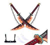 Hashiman - Katana Demon Tengen Uzui - Réplica Sable Manga Anime + Soporte Espada de Madera + Cinturón - Juguete Cosplay Catana Japonesa Niños Adultos - Juego Disfraces Ninja