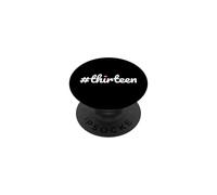 Hashtag Trece Cumpleaños 13 Diseño Niñas PopSockets PopGrip Adhesivo