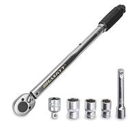 HASKYY 1/2" Llave Dinamométrica Profesional 28-210 Nm I Llave de Torque con Cabezal Reversible I llave con La expulsión por deslizamiento cuadrados