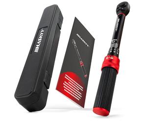 HASKYY 1/4" Llave Dinamométrica, 5-25 Nm, Precisión ±3%, Ideal para Bicicletas y Vehículos, Incluye Estuche