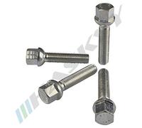 HASKYY 20 Tornillos de Rueda para Llantas Aluminio Esfera Esférico Mercedes Benz Clase a 169 / Clase-A 176 / B 245/246 / Clase-C 204,204k / C Coupe 204,204,AMG/CL 216 / Cla 117 / CLS 219/218 / E 211