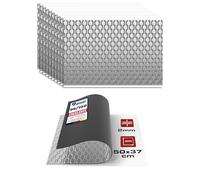 HASKYY 2mm Placas de Alubutyl Esterilla aislante 2,22m² 500x370mm 12x Antiruido autoadhesiva Aislamiento acústico para vehículos, protección contra el ruido, insonorización y protección acústica