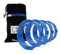 HASKYY 4X Centrators 4 Wheel 66,6 a 57,1 mm de Plástico Compatible con Audi, Seat, VW, Skoda, Mercedes, BMW, etc. Compatible con Llantas Borbet, DBV, etc. Incluye Bolsa de Tornillos de Rueda.