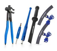 HASKYY Alicates de equilibrado con Pesos Adhesivos, rascador para Montaje de neumáticos, 6 Piezas, Accesorios, Juego de Herramientas, Extractor de válvulas, Extractor de válvulas, Protector de Borde