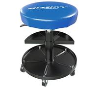 Haskyy Asiento de la mecánica con el almacenamiento AZUL I Taburete de Neumático I | ø38, 5 cm | 2 estantes | 390-520mm