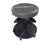 Haskyy Asiento de la mecánica con el almacenamiento GRIS I Taburete de Neumático I | ø38, 5 cm | 2 estantes | 390-520mm