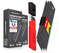 HASKYY Cuchillas de repuesto para cúter 100x SK5 de 18 mm de cuchilla de acero al carbono para cúter de alfombra - Cuchillas de cúter - Negro - extremadamente afilado