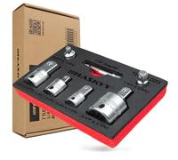 HASKYY Juego de adaptadores de 1/4", 3/8" 1/2" 3/4" para atornillador inalámbrico, carraca, llave dinamométrica - Juego de 7 piezas