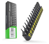 HASKYY Juego de destornilladores Torx T4-T40, llave de vaso de 1/4 pulgadas, perfil en T con agujero, 13 unidades, juego de puntas fosfatadas, hexagonales, acero S2, a prueba de manipulaciones