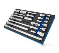 HASKYY Juego de extensión de llave de vaso de 1/4 3/8 1/2 pulgadas, carraca, carraca, alargador de cardán, bujías, juego de conexión para coche e industria