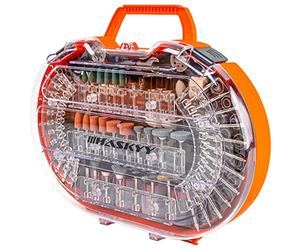 HASKYY Kit de Accesorios para Herramienta Rotativa 276 Piezas para Lijar, Cortar, Pulir, Grabar y Taladrar - con Discos de Corte, Accesorios de Pulido y Mini Brocas
