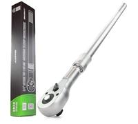 HASKYY Llave de carraca telescópica 3/4" XXXL 78-115 cm extensible en 8 niveles, llave de carraca reversible, carraca larga, par de torsión 1412 Nm