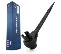 HASKYY Llave de trinquete para andamios con ranura para tuerca de ala de 19/22 mm, trinquete y llave inglesa convertible derecha/izquierda - Doble punta 4 en 1 herramienta