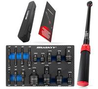 HASKYY Llave dinamométrica de 1/2 pulgadas, 65-350 Nm, con adaptador, juego de llave de impacto, articulación en cruz, juego de adaptadores para llave de impacto de 1/4", 3/8" 1/2" 3/4", accionamiento