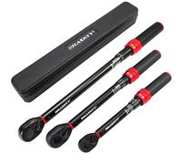 HASKYY Llaves Dinamométrica Set 1/4" 1/2" 1-10 Nm 10-50 Nm 20-200 Nm 3 piezas bicicleta moto motor coche industria coche llaves de torsión
