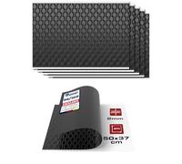 HASKYY Placas de aluminio-butilo de 2 mm, 1,11 m², 500 x 370 mm, 6 x negro, alfombrillas de aislamiento anti-vibración, autoadhesivas, aislamiento para automóviles, aislamiento acústico e