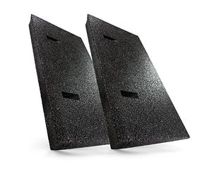 HASKYY Rampa de bordillo de Goma Negra 2X I Ancho: 50 cm I Altura: 45 mm I Rampa de cuña de Goma, rampa para Silla de Ruedas, rampa de Acceso, cuña de Acceso, Ayuda para el Acceso