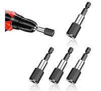 HASLED 4x Portapuntas Magnético de Cambio Rápido 60 cm (1/4" hexagonal) - Portapuntas magnético potente para taladros eléctricos, atornilladores recargables y puntas de atornillador