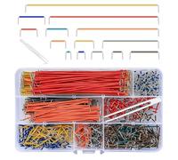 HASLED 840 Piezas Cables Jumper para Protoboard - Kit Forma U 14 Tamaños sin Soldadura con Aplicable a ingeniería, investigación científica, industria y pruebas de laboratorio.