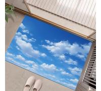 HASLEFND Tapete de Bienvenida con Paisaje Natural Cielo Azul despejado de Moda, Duradero, Antideslizante y de Secado rápido, Adecuado para Uso en Interiores y Exteriores