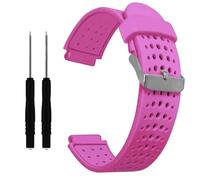 HASMI Compatible for Garmin Forerunner 220 230 235 620 630 735XT Approach S20 S5 S6 pulsera de silicona Smartwatch pulsera y herramientas (Color : Rosa, Size : For Forerunner 230)