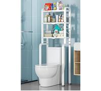 HASMI Estanteria sobre Inodoro, Estanteria Baño Encima WC, Estante para Inodoro Independiente Soporte para Rejilla para Ahorro de Espacio para Lavadero, Balcón