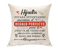 Hasodeo Regalos de Hijastros Funda de Cojin Regalos Original Hijastros Cumpleaños Decoracion de Hogar Regalos para Graduación Vuelta al Cole Boda Esponsales Año Nuevo Regalo (Hijastro)