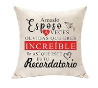 Hasodeo Regalos Originales para Esposo Decorativas de Funda de Cojín Ideas Regalos para Hombre Esposo Cumpleaños Aniversario Jubilación Eres increible Regalo Cojín Decoración 45x45 (Esposo)