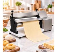 HASORVLUK 400 mm Laminadora Masa de Sobremesa, Eléctrica 250 W | Grosor final de 0,2 a 4 mm y dos mandos a ajustar por igual ayudan a controlar láminas para pizza y pastelería