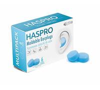 HASPRO [Paquete de 6 pares] Tapones para los oídos de silicona suave para dormir, nadar y bañarse, antironquidos, cancelación de ruido, tapones reutilizables para los oídos adultos y niños (azul)