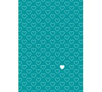 Hasquib fun Turquoise Hearts Handwriting Notebook - Libreta cuaderno divertido Corazones Turquesa: Montessori lined x 5mm, A4 - Pauta Montessori x 5mm, A4