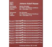 HASSE J.A. - Sonatas (6) Vol.1º: nº 1 a 3 para Flauta y Piano (Braun/Petrenz)