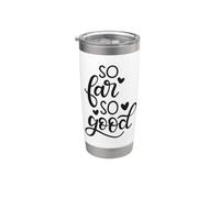 Hasta ahora todo bien, lindo corazón de amor Vaso térmico de acero inoxidable de doble pared