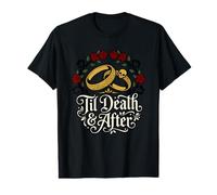 hasta la Muerte y el Humor después de la Vida hasta Que Nos separen: Calavera: Halloween Camiseta gráfica económica