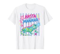 hasta Manana Iguana Funny Lizard Verano Vacaciones Reptil Camiseta