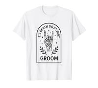hasta Que la Muerte Nos separe gótico Novio Boda Fiesta de Halloween Camiseta