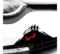 HastingsDesigner Calcomanía de vinilo con diseño de ojos de diablo de monstruo peleper, divertido para coche/furgoneta/parachoques JDM DUB (rojo)