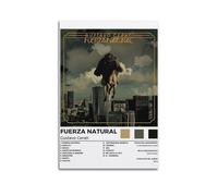 HASUEQWERURU Póster de Gustavo Cerati Álbum Fuerza Natural Estético Arte de Pared Decoración Vintage Lienzo decorativo Pintura Póster Sala Dormitorio Derector 12x18 pulgadas (30x45cm) Estilo sin marco